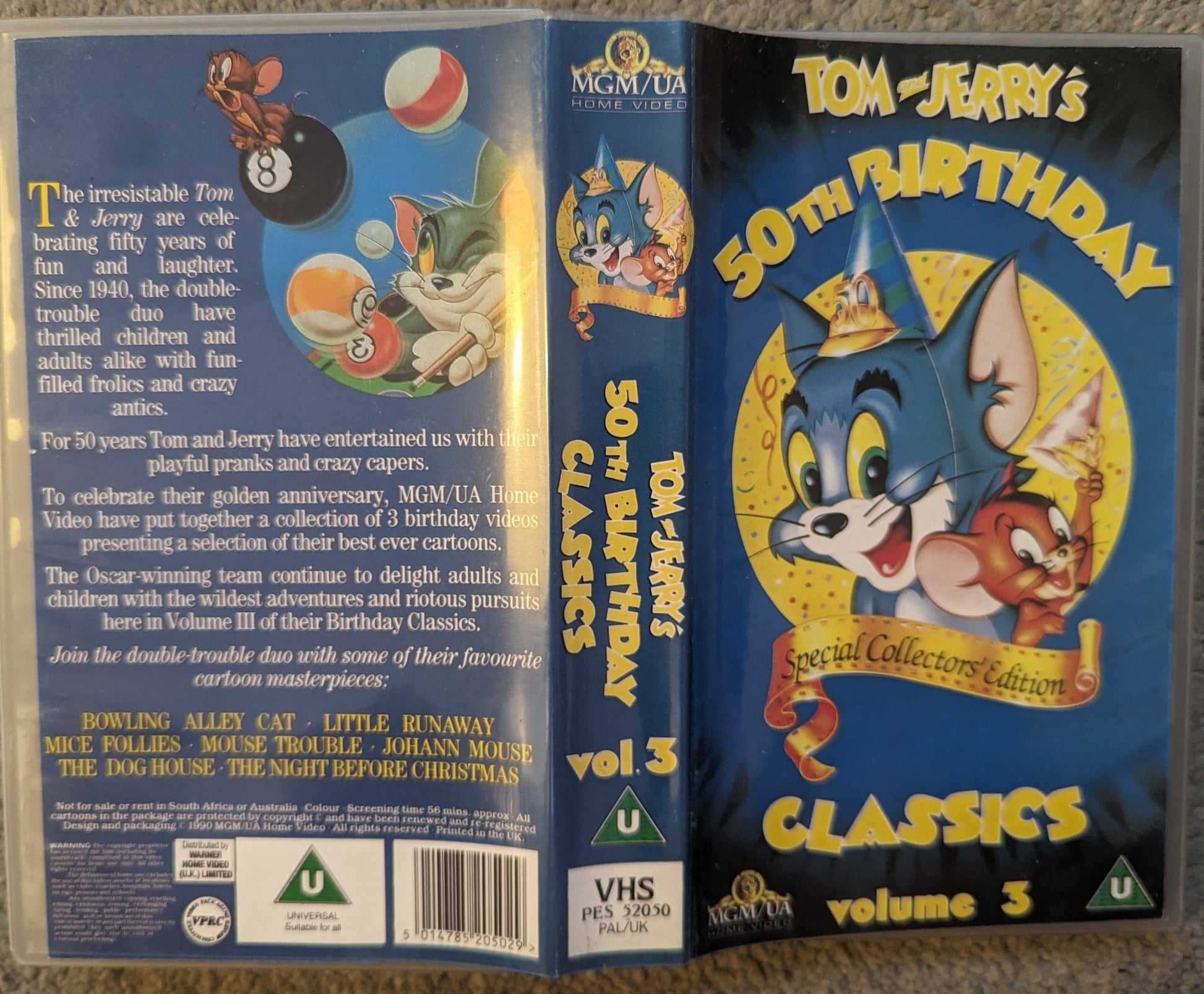 Tom & Jerry Classics 50th Anniversary Vol 3 VHS Video - Flippin Retro Video Shop