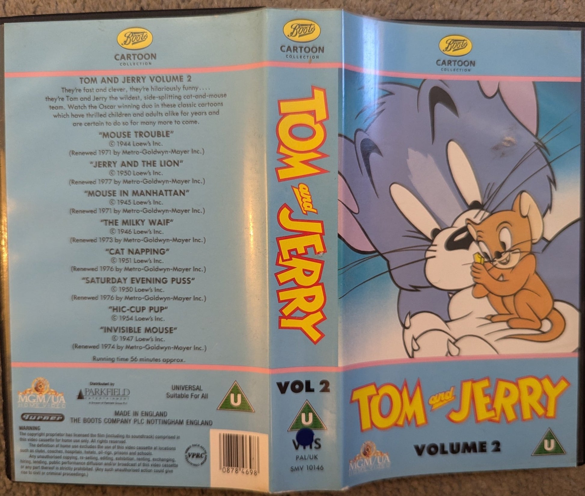 Tom & Jerry Volume 2 Boots Collection VHS Video - Flippin Retro Video Shop