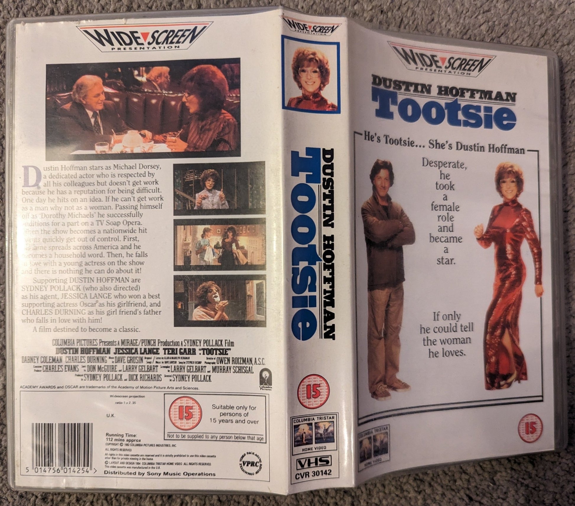 Tootsie (1982) VHS Video Wide - screen - Flippin Retro Video Shop