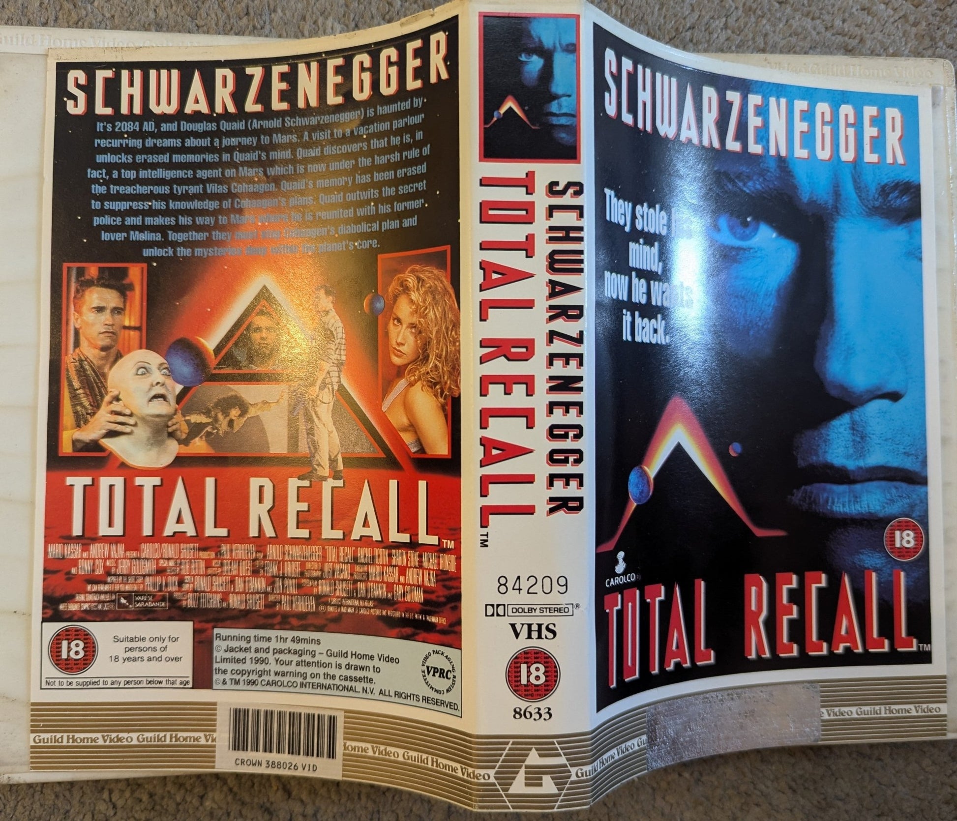 Total Recall (1990) VHS Video Ex Rental - Flippin Retro Video Shop