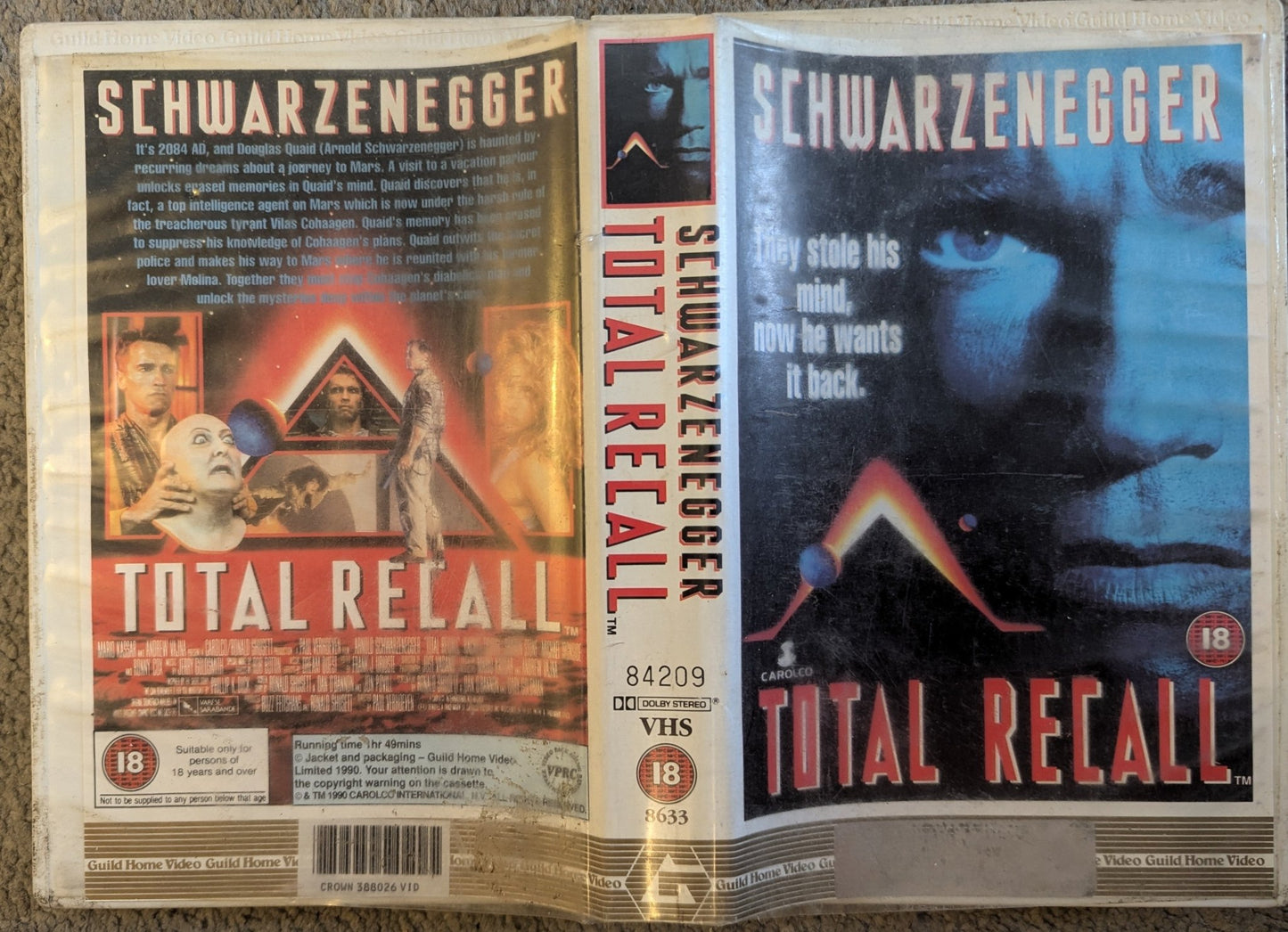 Total Recall (1990) VHS Video Ex Rental - Flippin Retro Video Shop