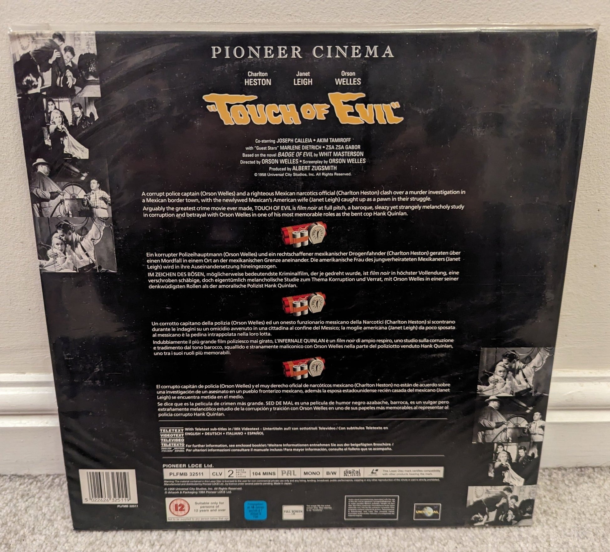 Touch of Evil (1958) Laserdisc PAL - Flippin Retro Video Shop