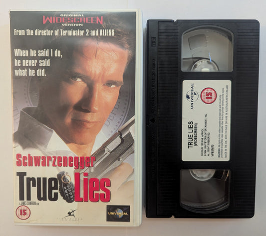 True Lies (1994) VHS Video Wide - screen - Flippin Retro Video Shop