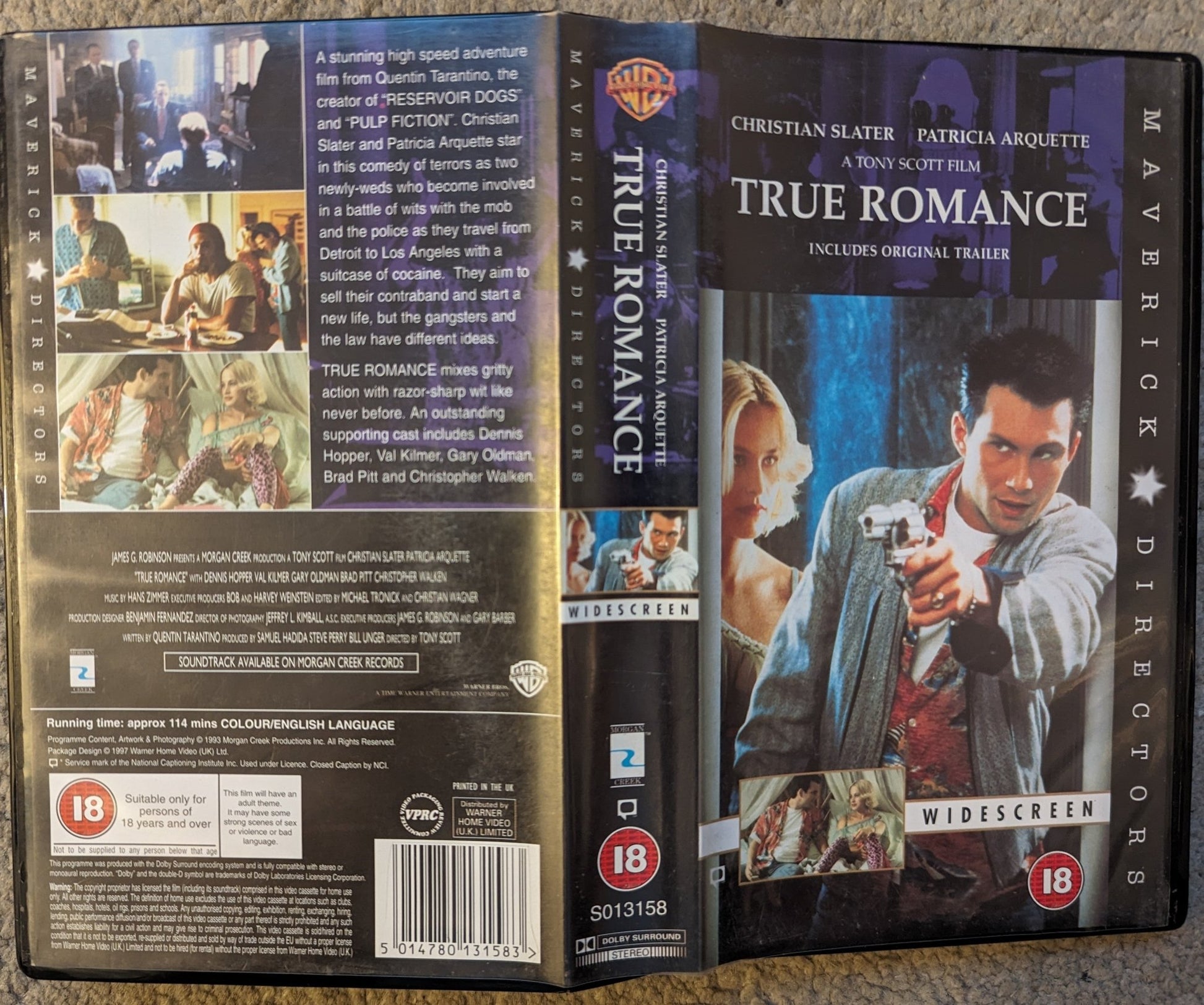 True Romance (1993) VHS Video Wide - screen - Flippin Retro Video Shop