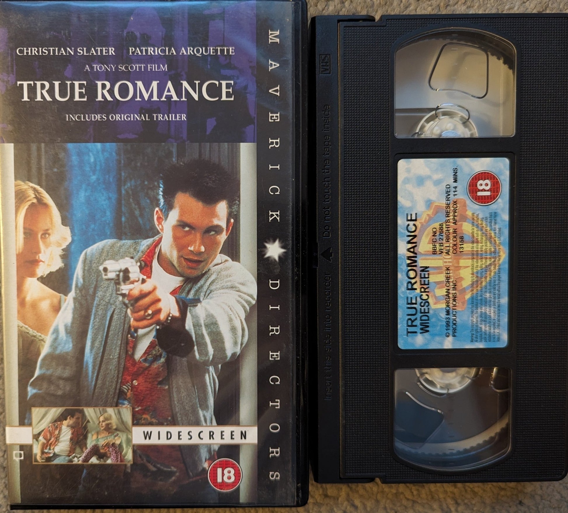 True Romance (1993) VHS Video Wide - screen - Flippin Retro Video Shop