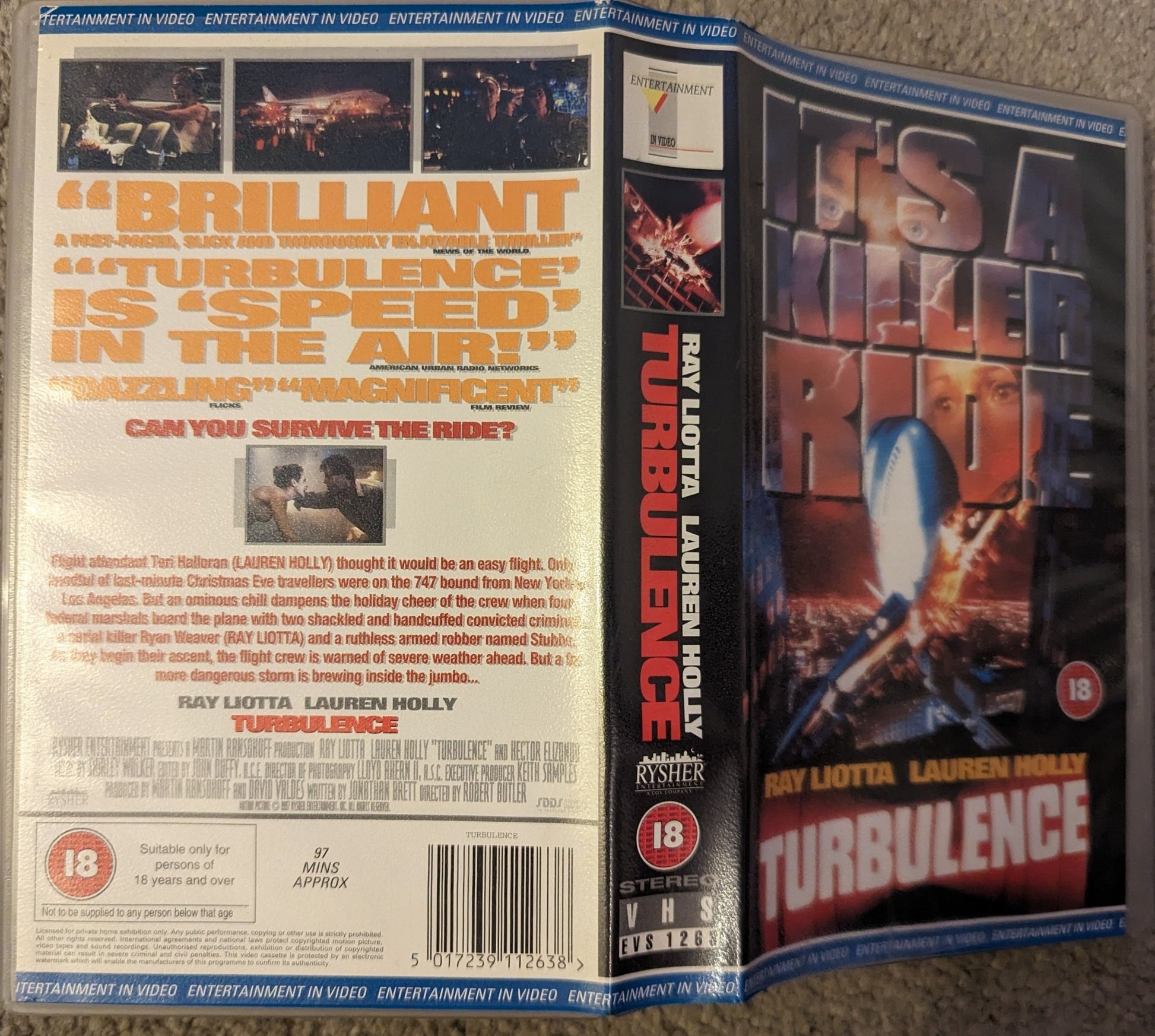 Turbulence (1997) VHS Video - Flippin Retro Video Shop