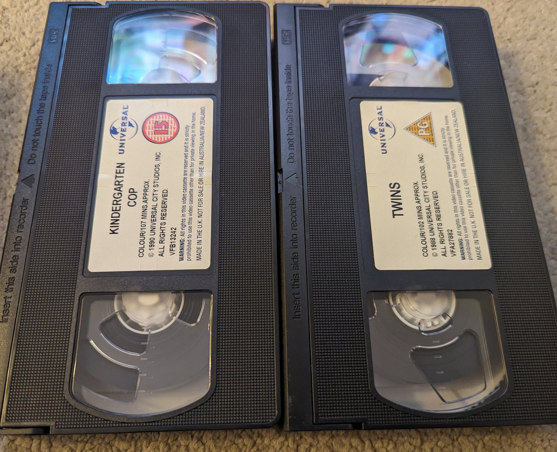 Twins & Kindergarten Cop (1990) VHS Video - Flippin Retro Video Shop