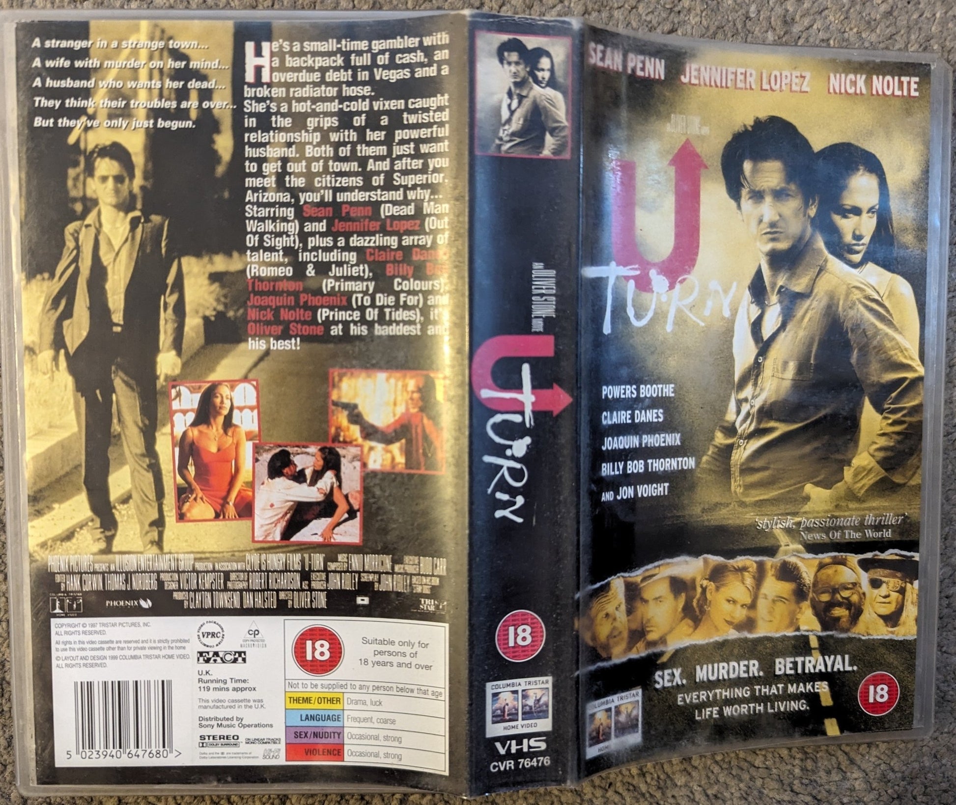 U Turn (1997) VHS Video - Flippin Retro Video Shop