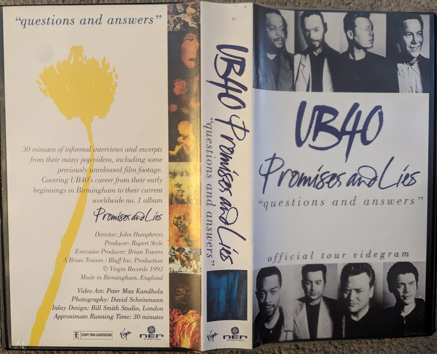 UB40 Promises & Lies VHS Video - Flippin Retro Video Shop