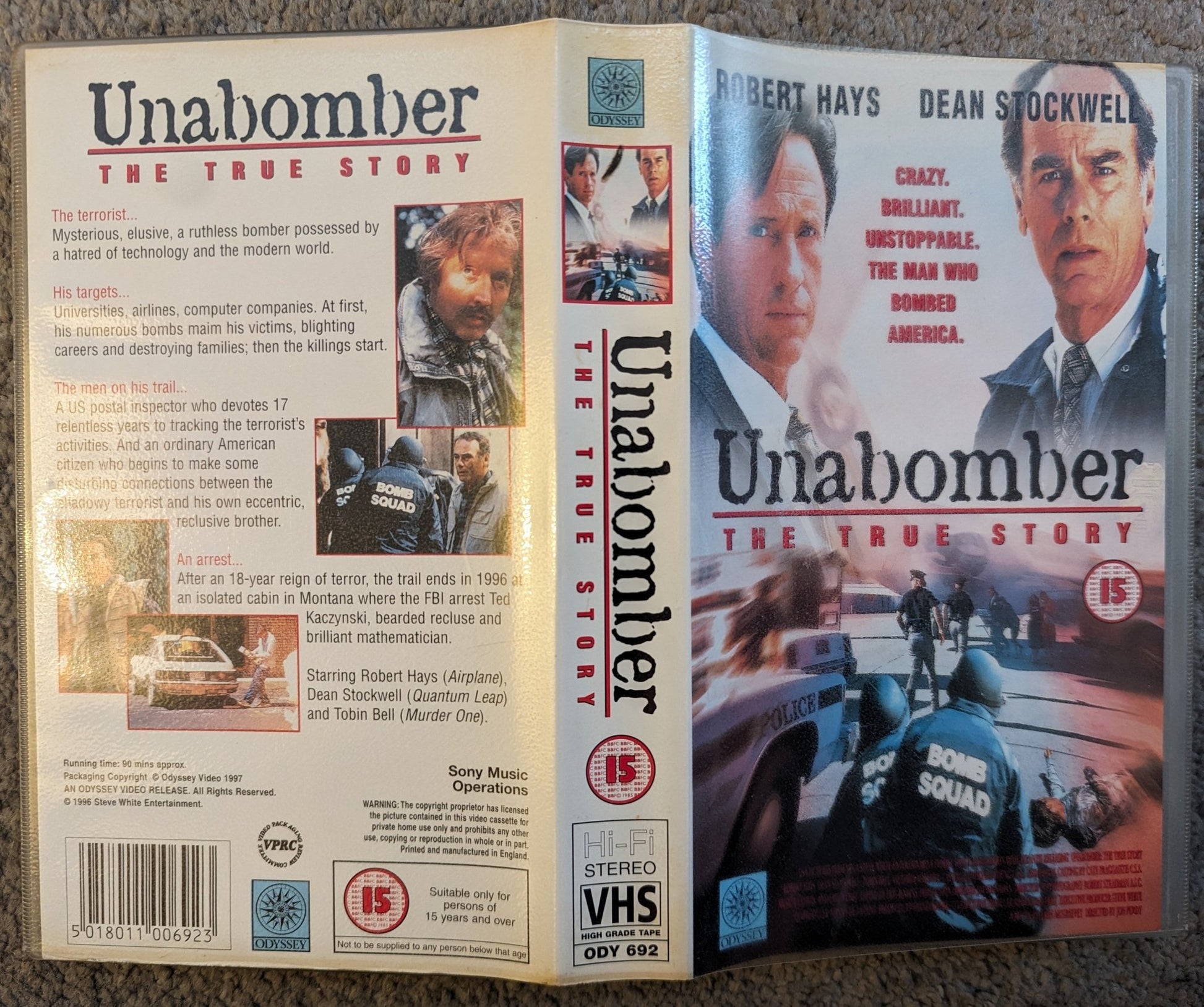 Unabomber The True Story (1996) VHS Video - Flippin Retro Video Shop