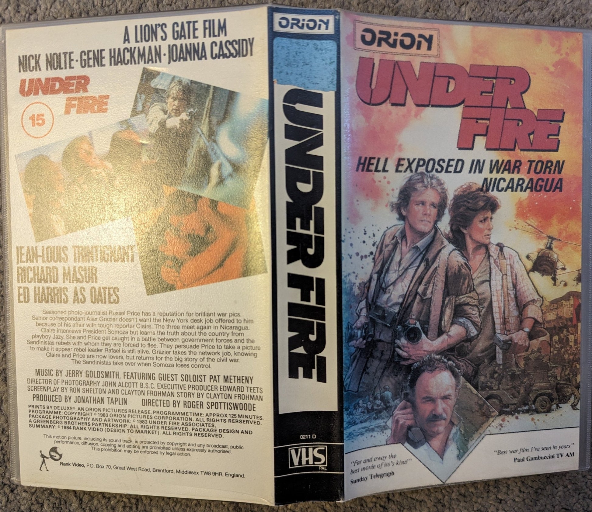 Under Fire (1983) VHS Video - Flippin Retro Video Shop