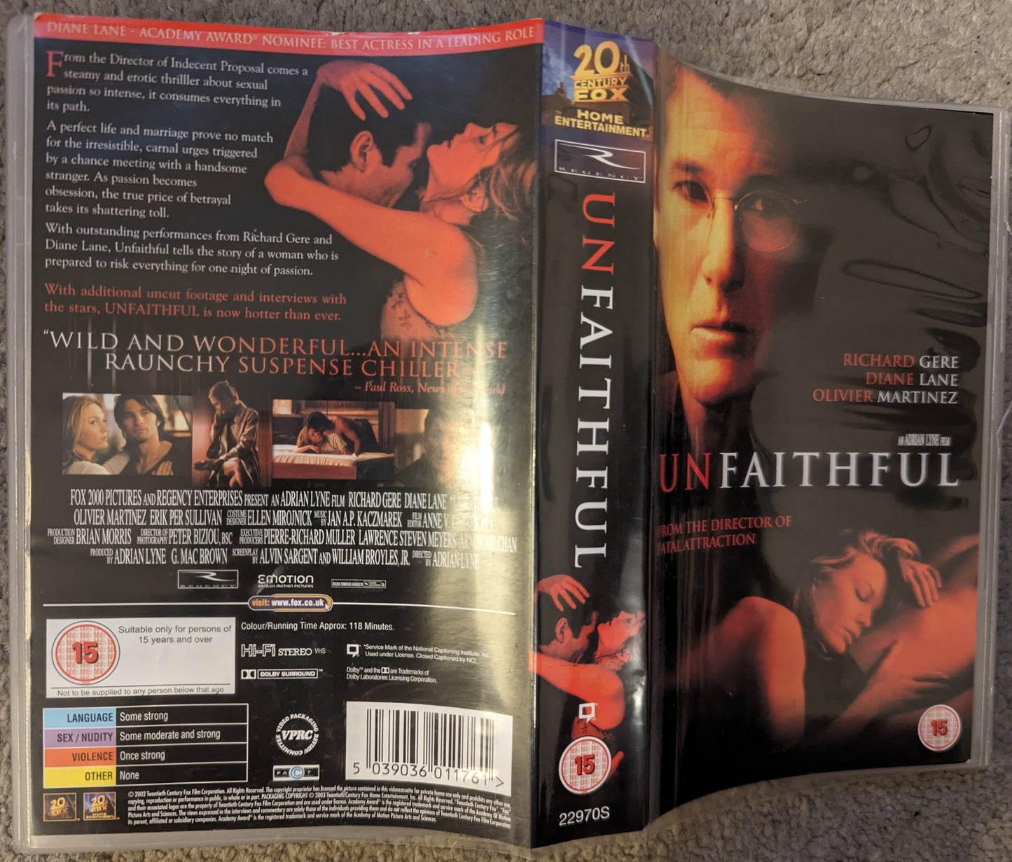 Unfaithful (2002) VHS Video - Flippin Retro Video Shop