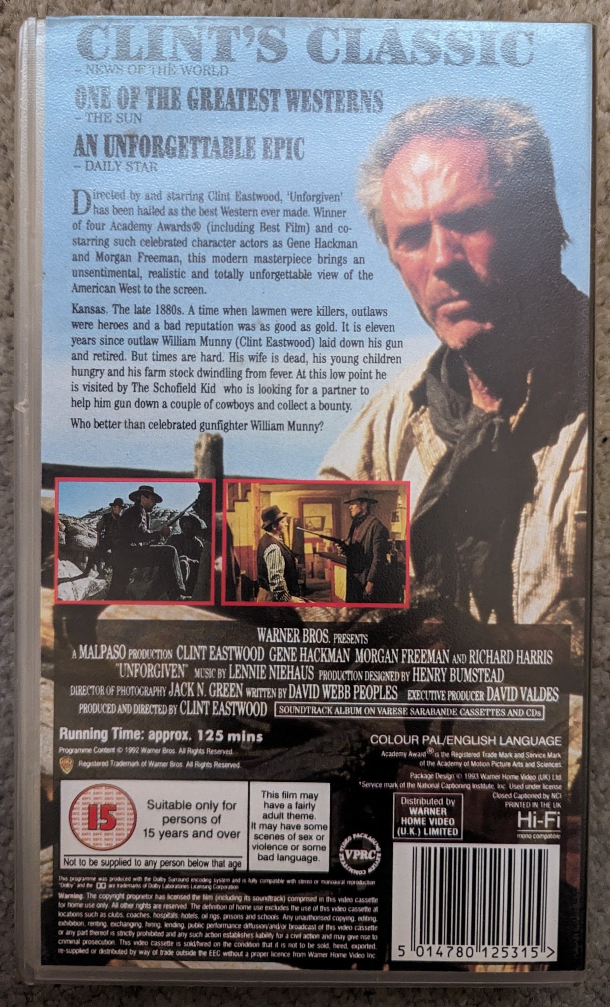 Unforgiven (1992) VHS Video - Flippin Retro Video Shop