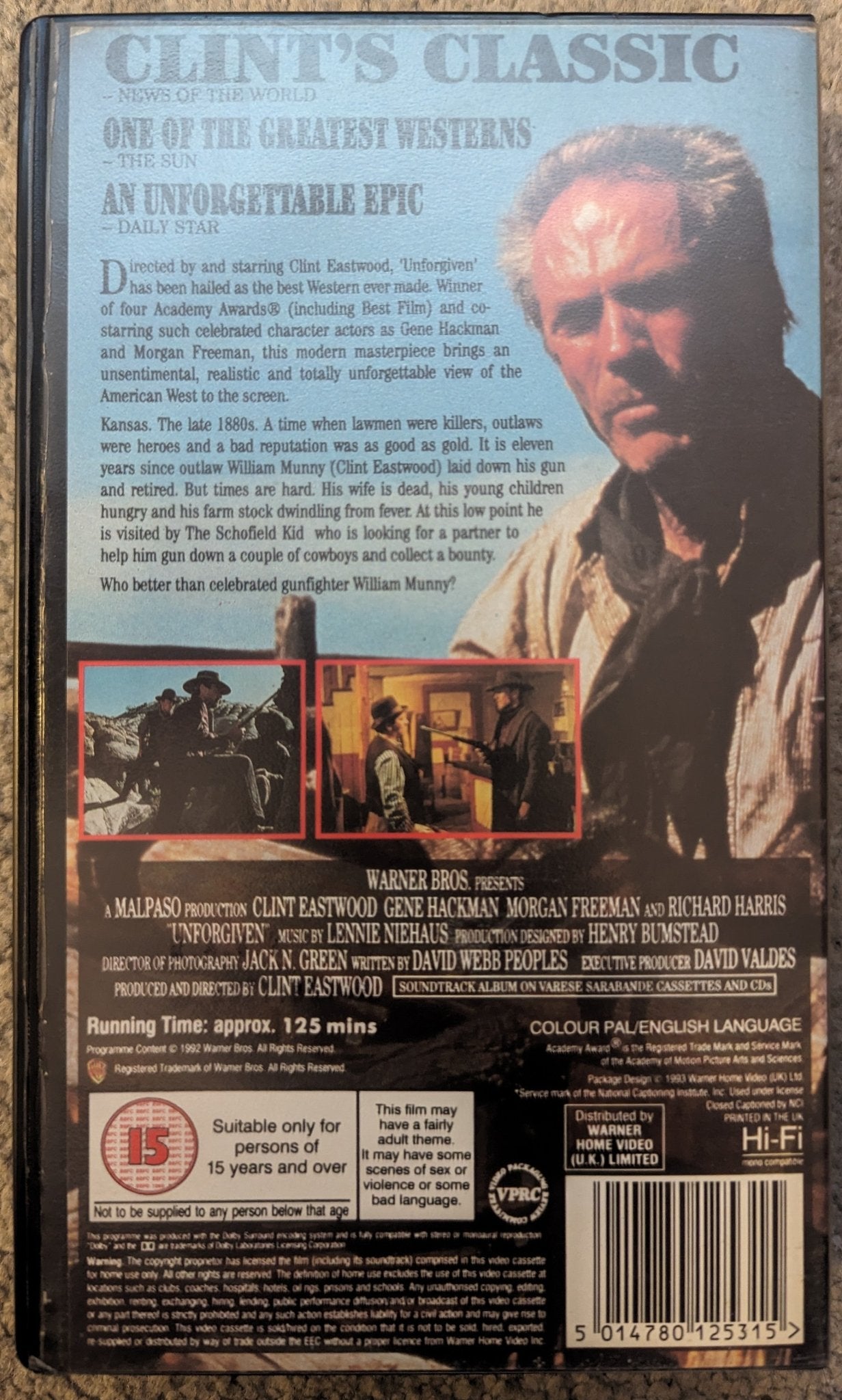 Unforgiven (1992) VHS Video *Sealed* - Flippin Retro Video Shop