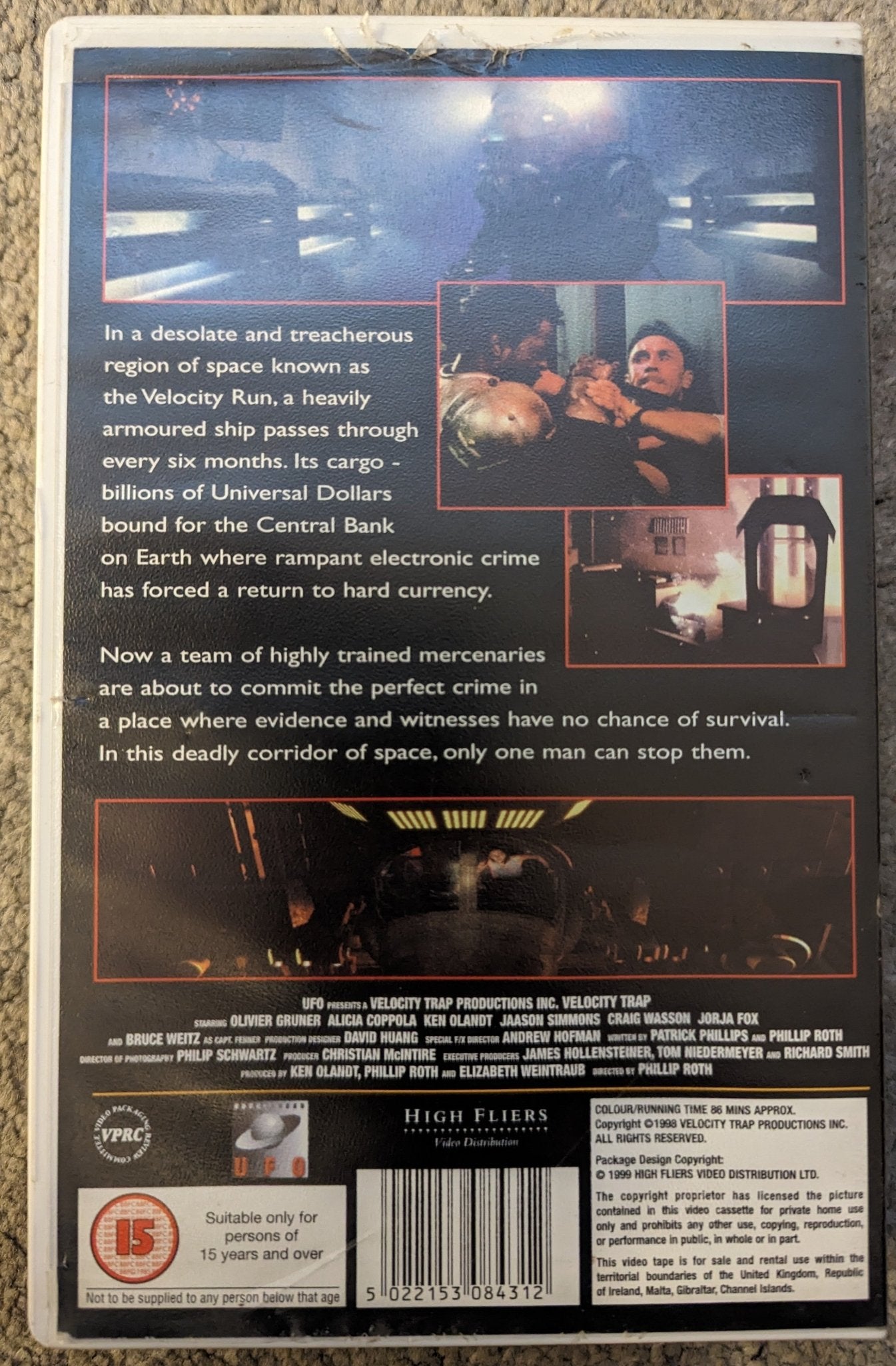 Velocity (1999) VHS Video Ex Rental - Flippin Retro Video Shop