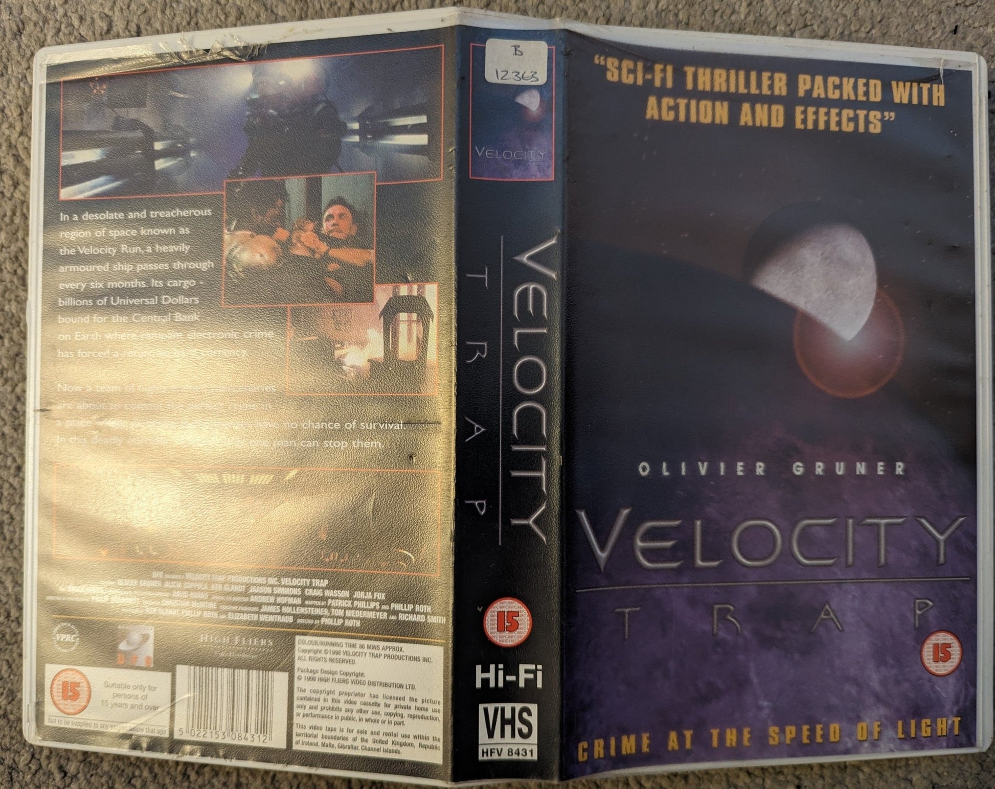 Velocity (1999) VHS Video Ex Rental - Flippin Retro Video Shop