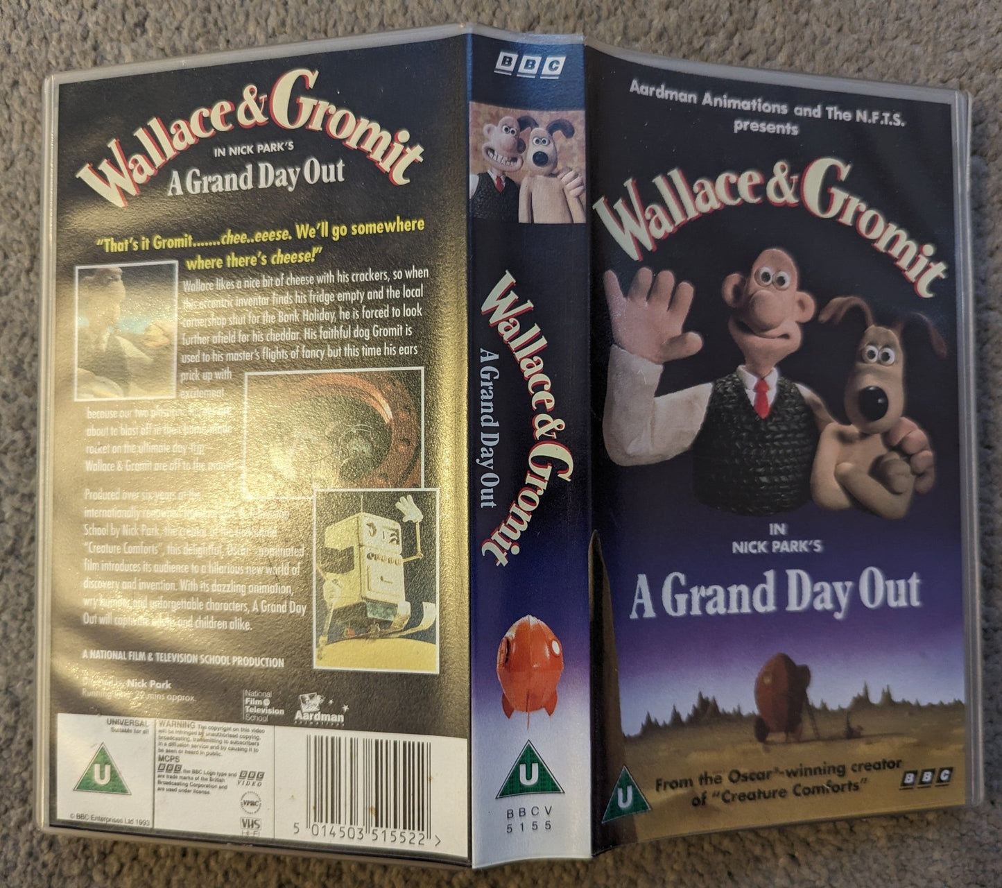 Wallace and Gromit A Grand Day Out (1993) VHS Video - Flippin Retro Video Shop