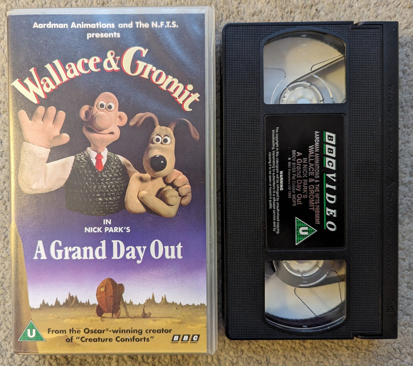 Wallace and Gromit A Grand Day Out (1993) VHS Video - Flippin Retro Video Shop