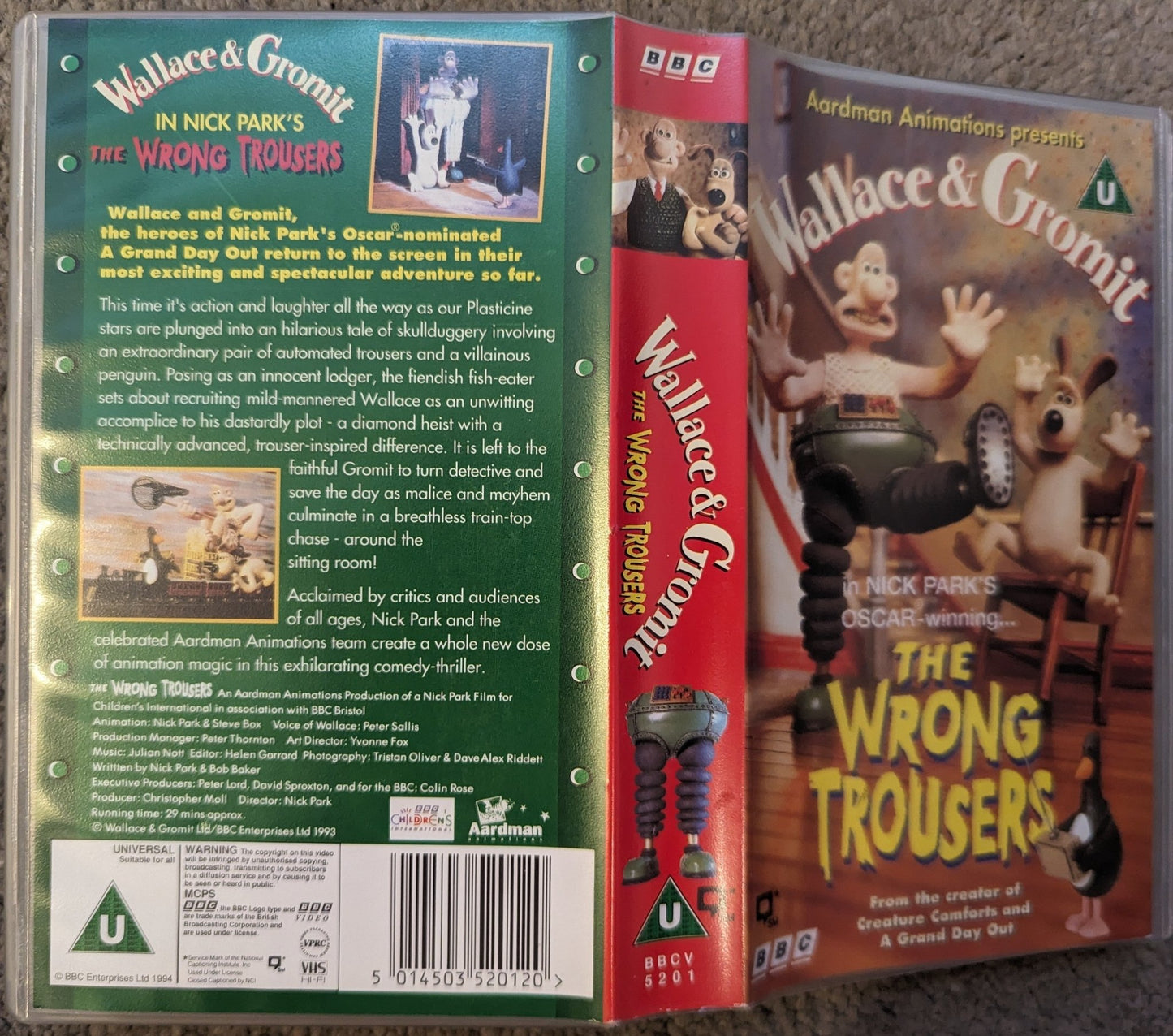 Wallace and Gromit The Wrong Trousers VHS Video - Flippin Retro Video Shop