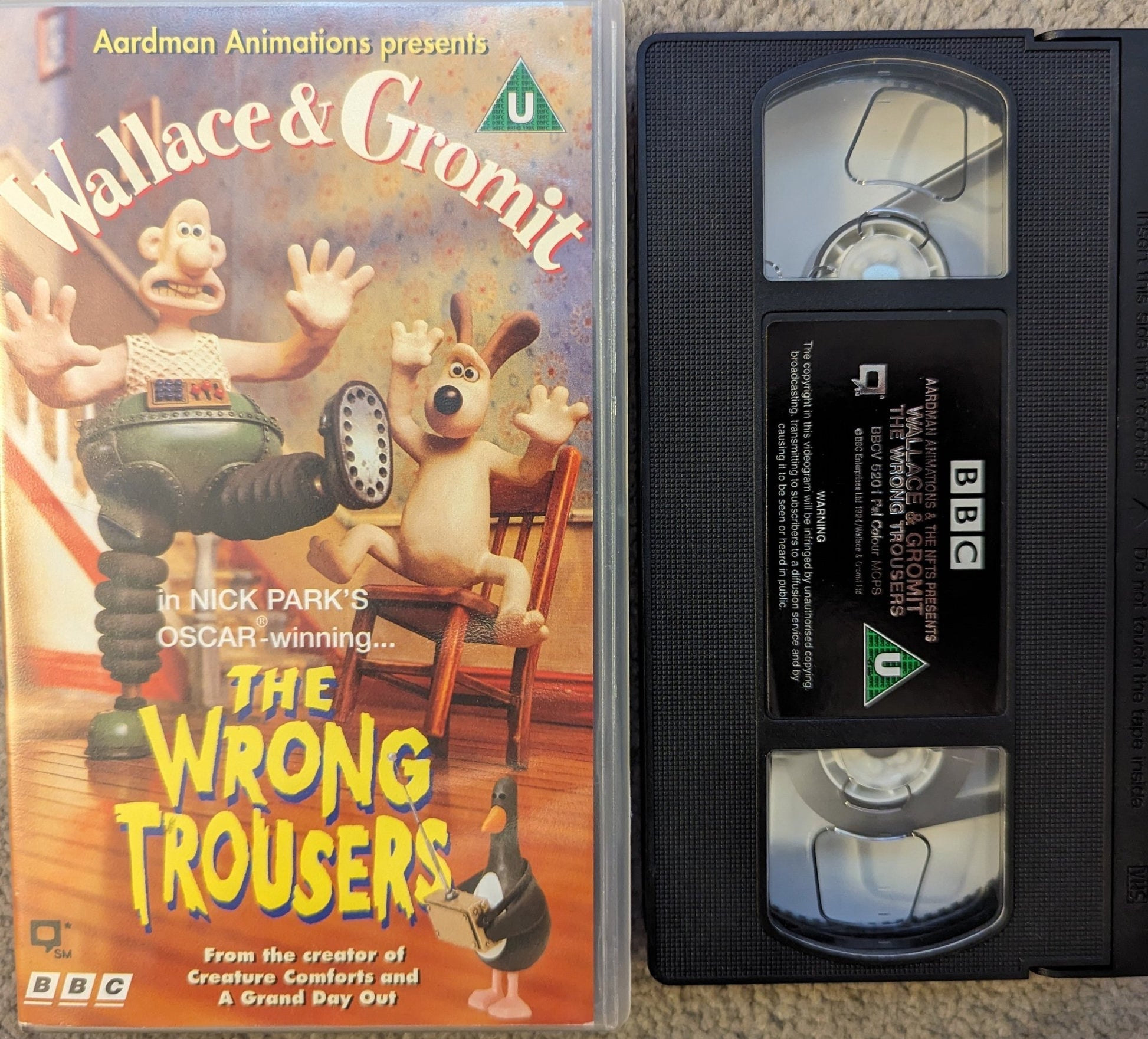 Wallace and Gromit The Wrong Trousers VHS Video - Flippin Retro Video Shop