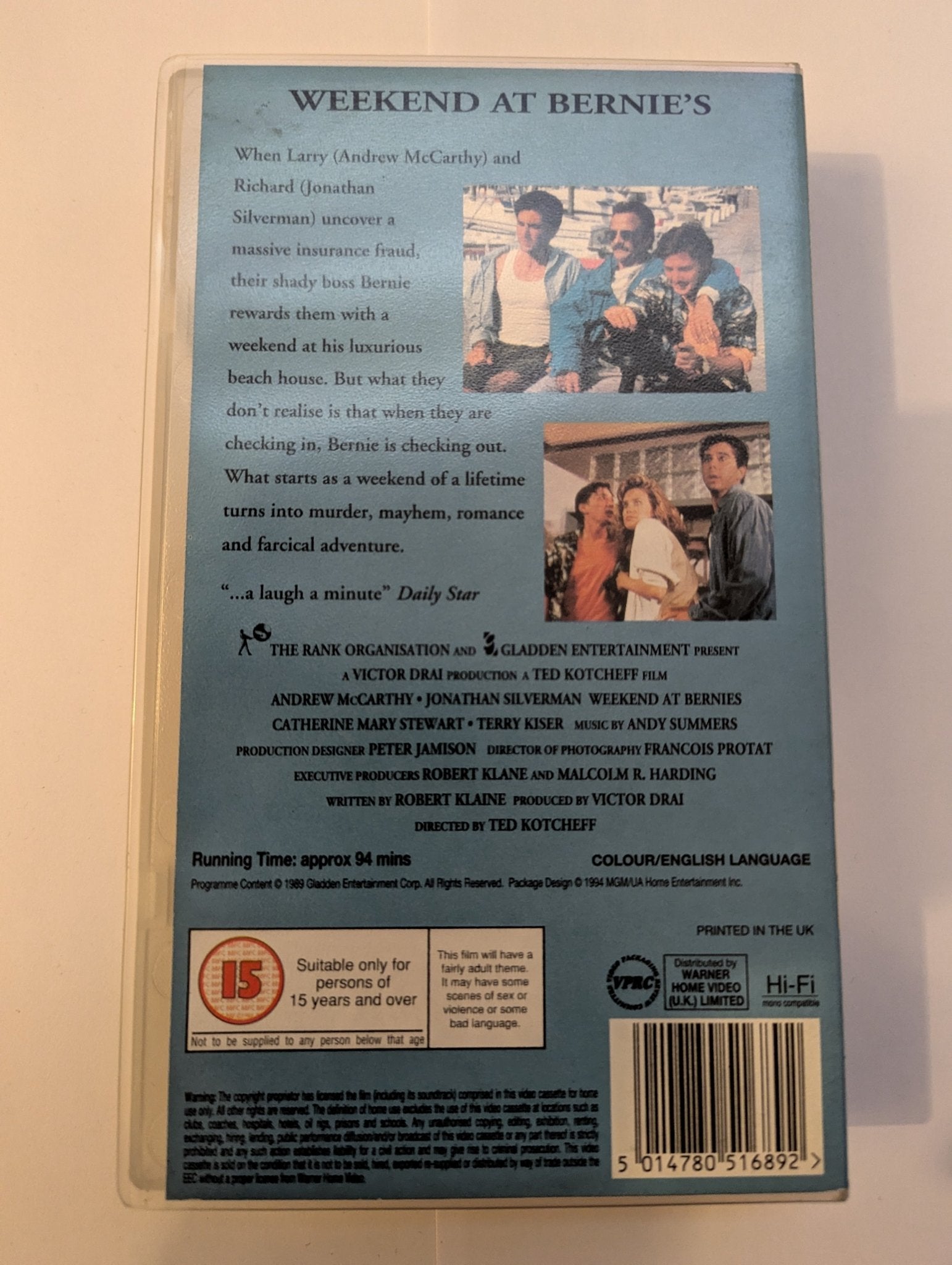 Weekend At Bernie's (1989) VHS Video - Flippin Retro Video Shop