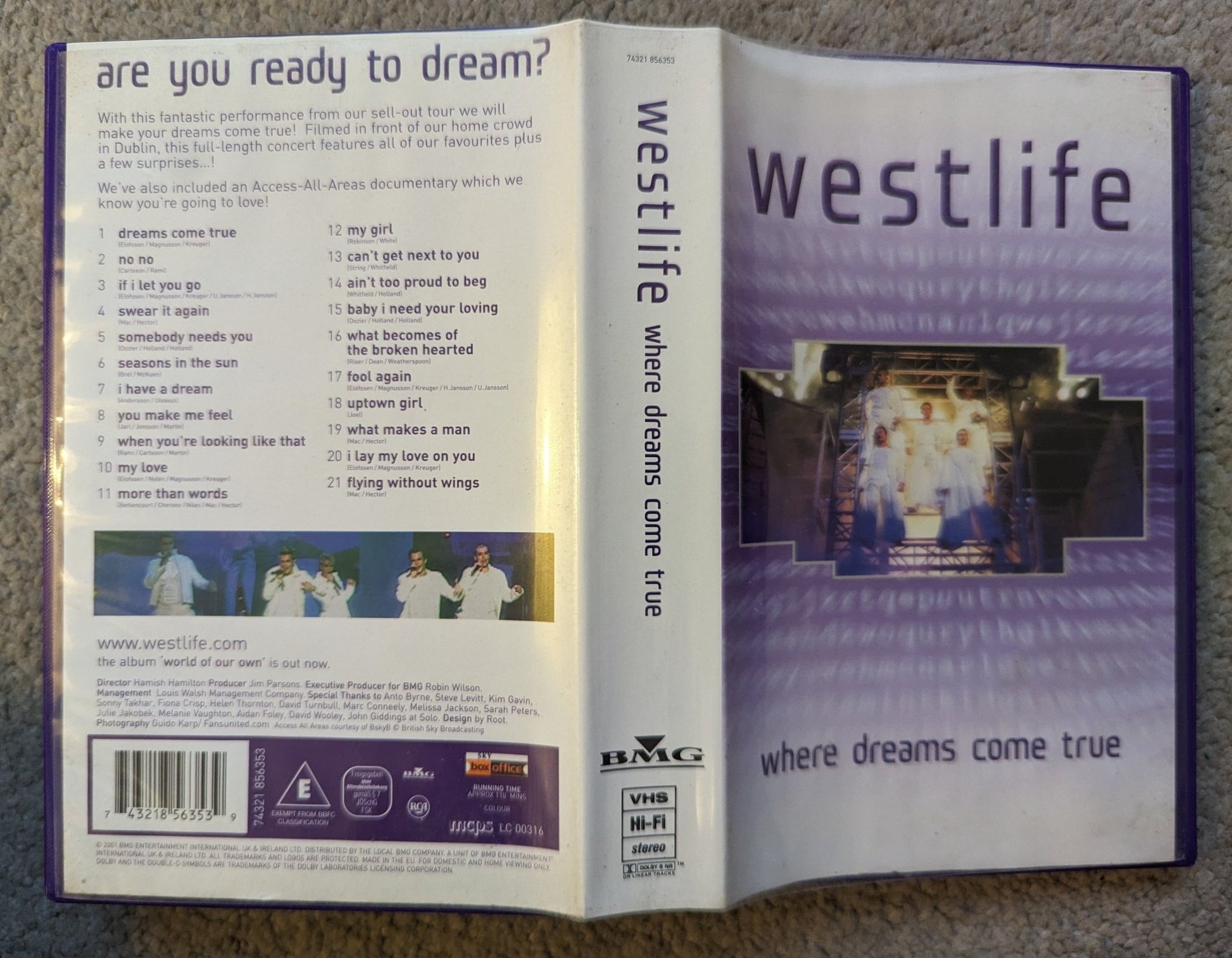 Westlife Where Dreams Come True (2001) VHS Video *Sealed* - Flippin Retro Video Shop