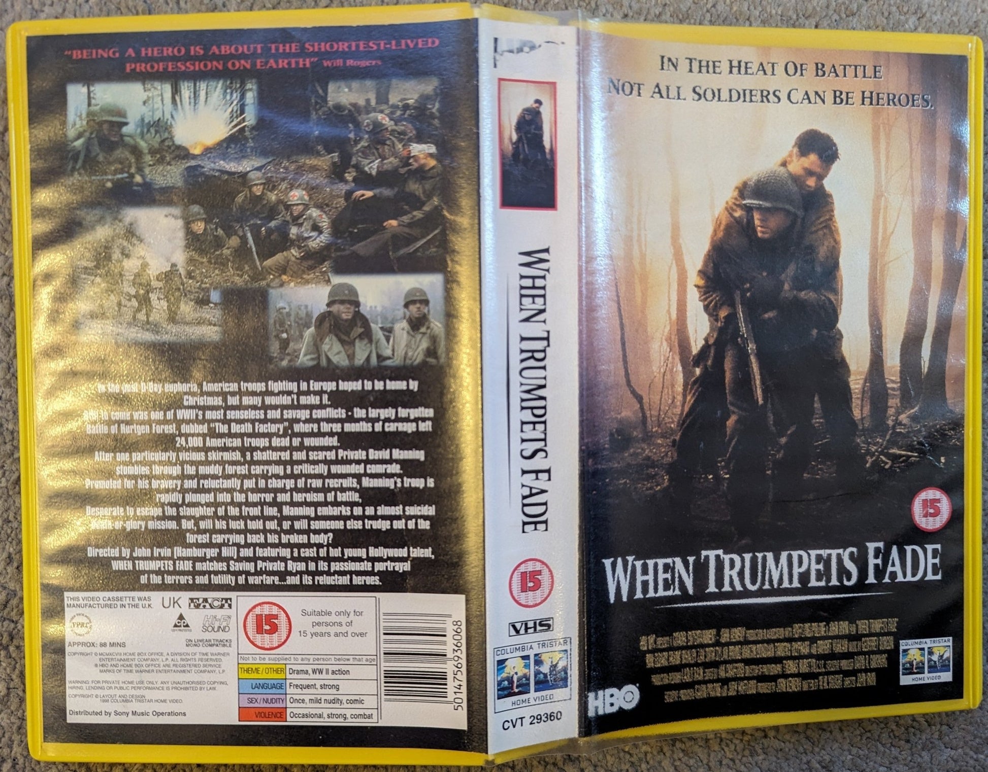 When Trumpets Fade (1998) VHS Video Ex Rental - Flippin Retro Video Shop