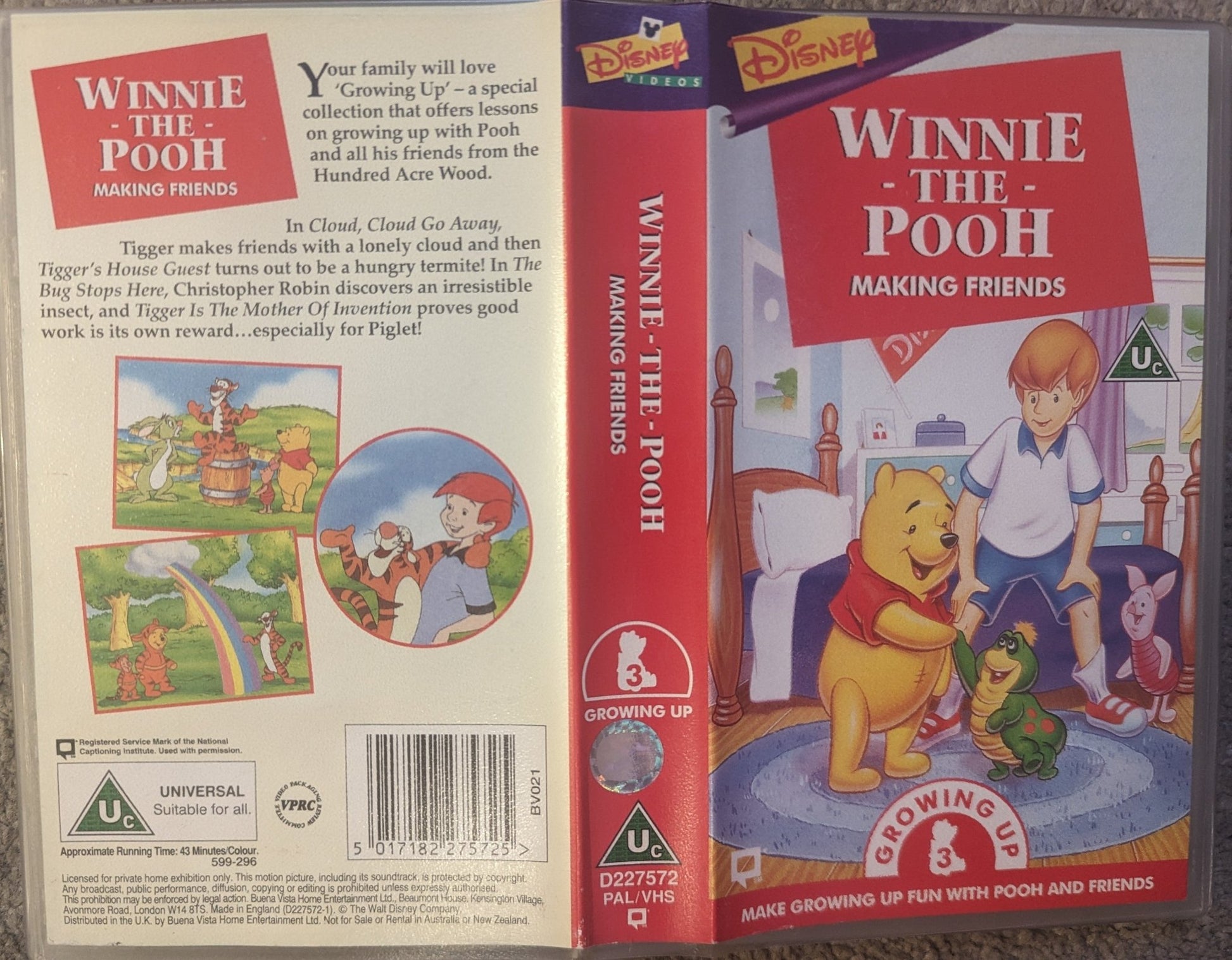 Winnie The Pooh Making Friends Growing Up 3 VHS Video - Flippin Retro Video Shop