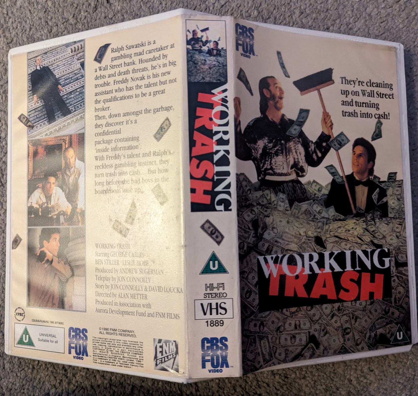 Working Trash (1990) VHS Video Ex Rental - Flippin Retro Video Shop