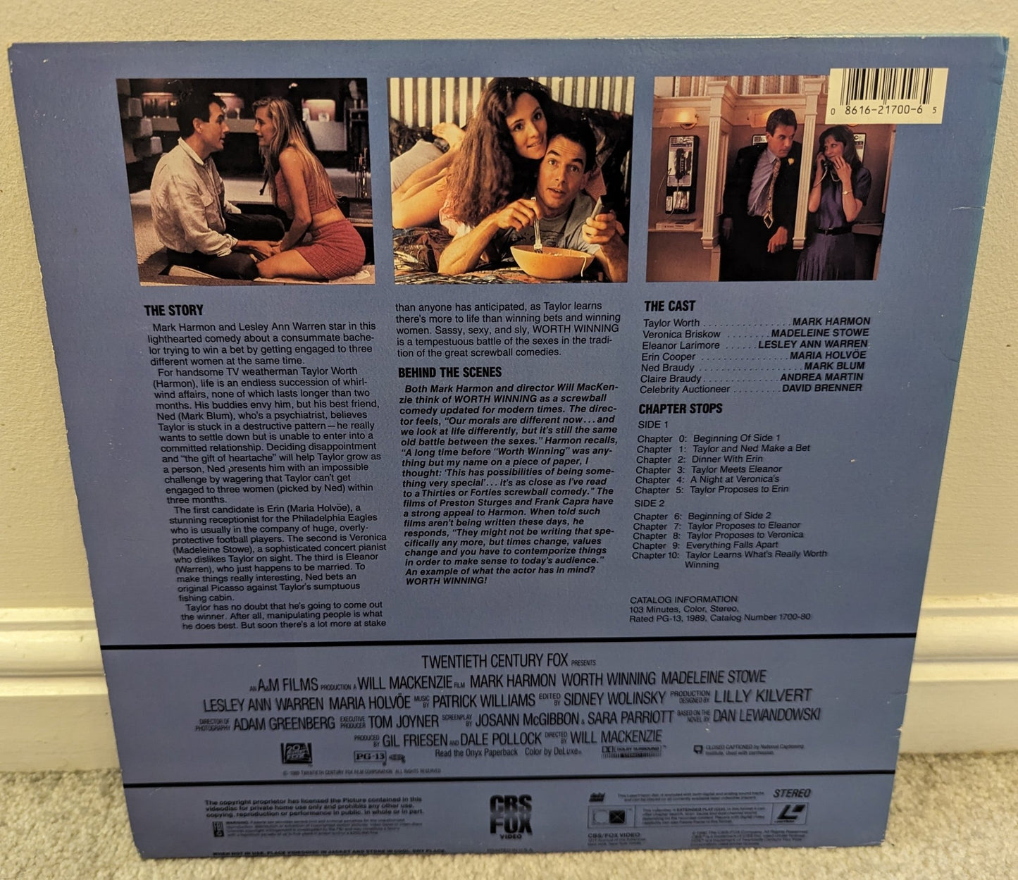 Worth Winning (1989) Laserdisc NTSC - Flippin Retro Video Shop