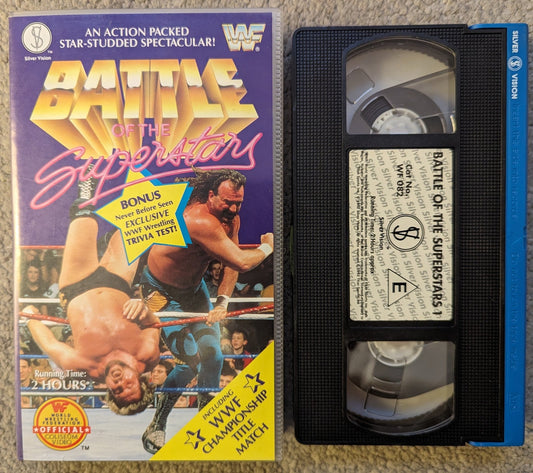 WWF Battle Of The Superstars (1992) VHS Video - Flippin Retro Video Shop