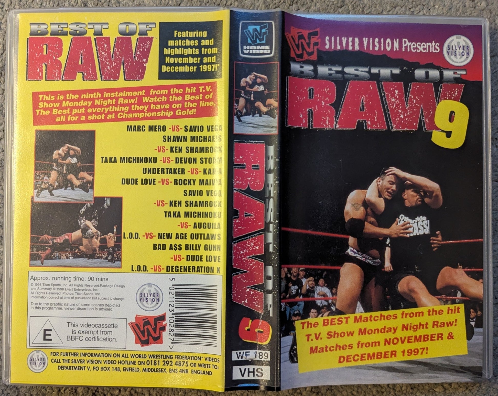 WWF Best of Raw 9 (1998) VHS Video - Flippin Retro Video Shop