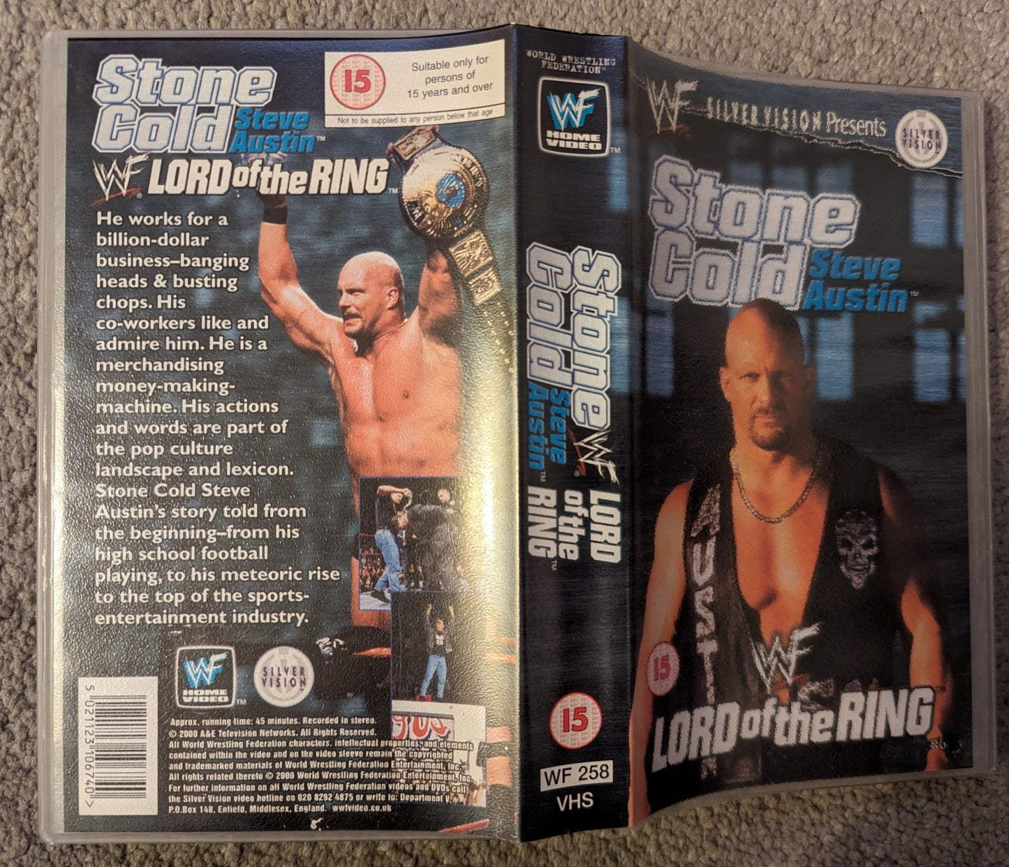 WWF Stone Cold Steve Austin Lord Of The Ring VHS Video - Flippin Retro Video Shop