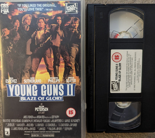 Young Guns 2 Blaze Of Glory (1990) VHS Video - Flippin Retro Video Shop