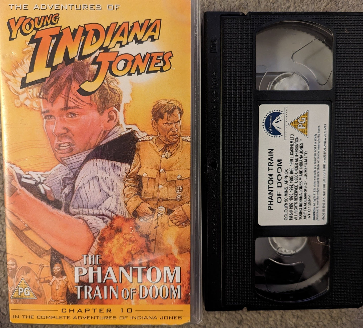 Young Indiana Jones The Phantom Train Of Doom VHS Video - Flippin Retro Video Shop